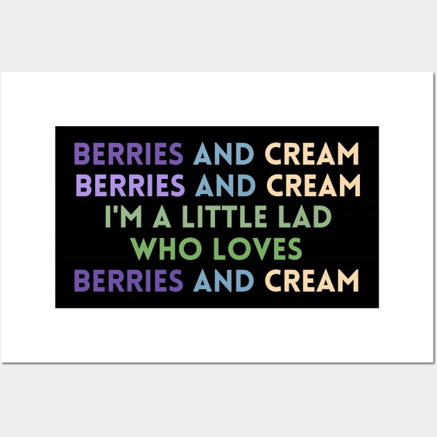 Berries and Cream For a Little Lad Wall Art by BobaPenguin
